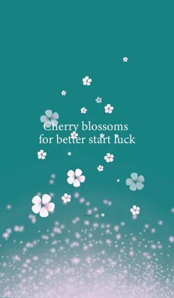 [LINE着せ替え] 青緑 : 春の運気UP 桜の画像1