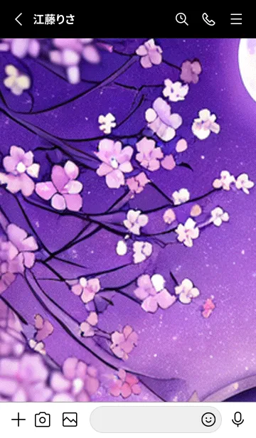 [LINE着せ替え] 月光夜桜#CZ04。の画像2