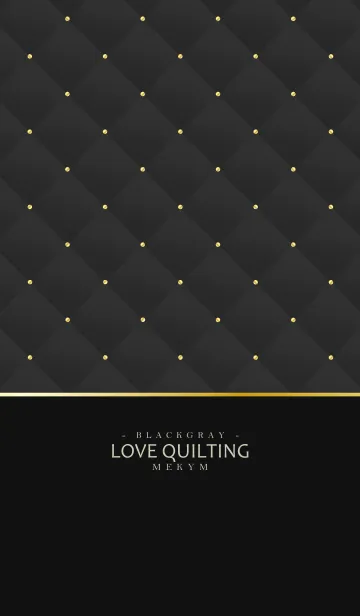 [LINE着せ替え] LOVE QUILTING BLACK GRAY 3の画像1