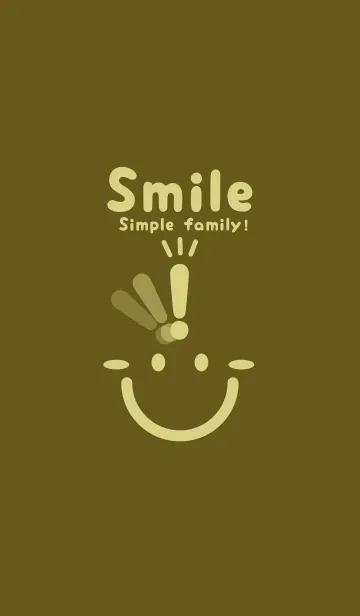 [LINE着せ替え] スマイル＆ヒラメキ オリーブドラブの画像1