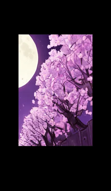 [LINE着せ替え] 月光夜桜#CZ011。の画像1