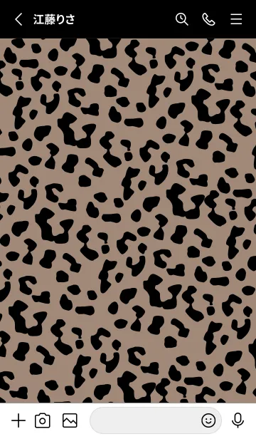 [LINE着せ替え] Leopard Pattern - BROWN BEIGE 2の画像2