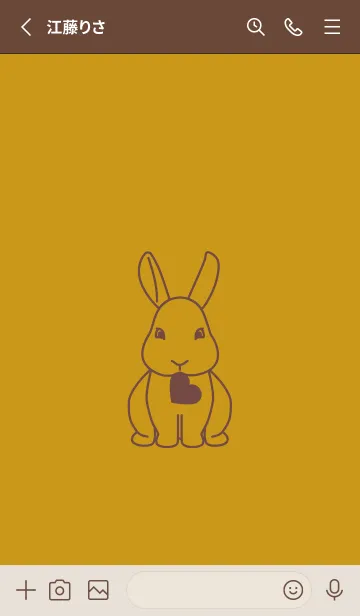 [LINE着せ替え] ウサギとハート ジョーンミエルの画像2