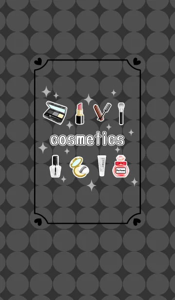 [LINE着せ替え] Cosmetics theme☆black（修正版）の画像1