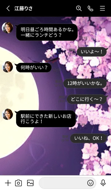 [LINE着せ替え] 月光夜桜#CaA13。の画像3