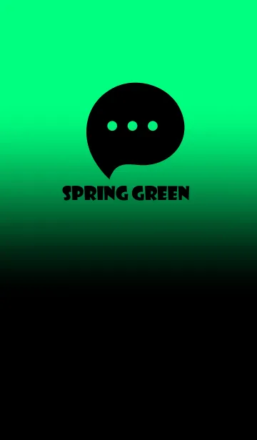 [LINE着せ替え] Black & Spring Green Theme V3 (JP)の画像1