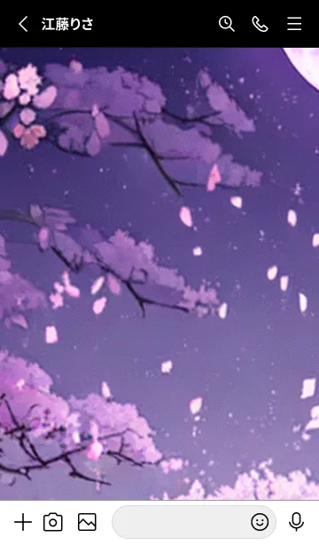 [LINE着せ替え] 月光夜桜#CZ028。の画像2