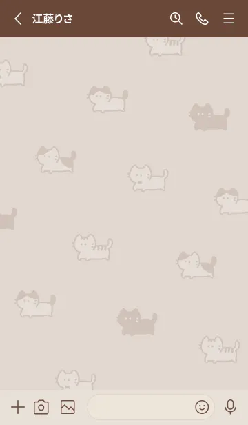 [LINE着せ替え] ゆるい猫。ブラウンの画像2