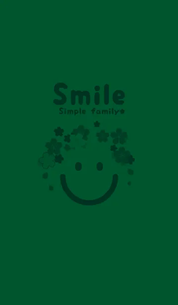 [LINE着せ替え] スマイル＆桜 深緑の画像1
