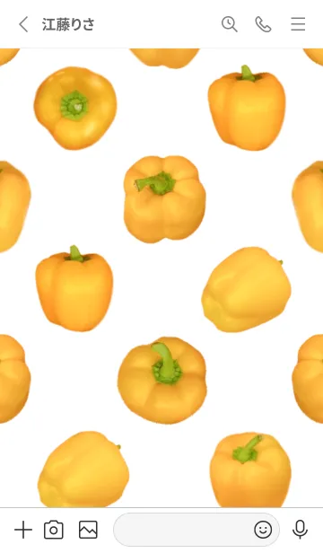 [LINE着せ替え] 黄 パプリカ です ピーマン 野菜の画像2