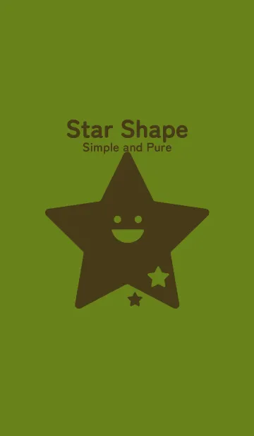 [LINE着せ替え] 星型の着せかえ 苔色の画像1