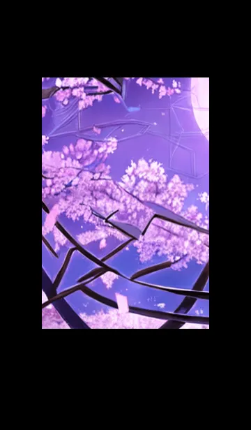 [LINE着せ替え] 月光夜桜#CZ021。の画像1