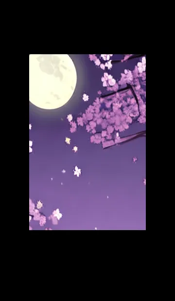 [LINE着せ替え] 月光夜桜#CZ019。の画像1