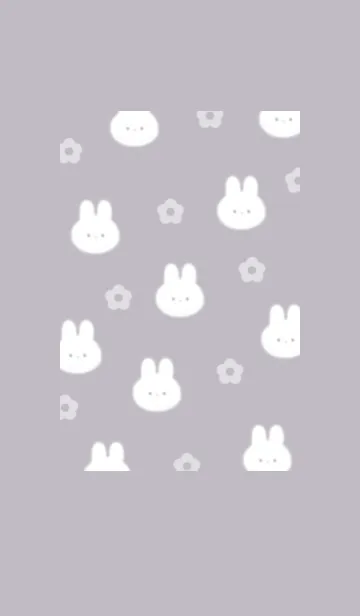 [LINE着せ替え] Simple rabbit Greige03_1の画像1