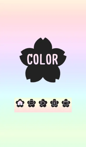 [LINE着せ替え] blue color rainbow E02の画像1