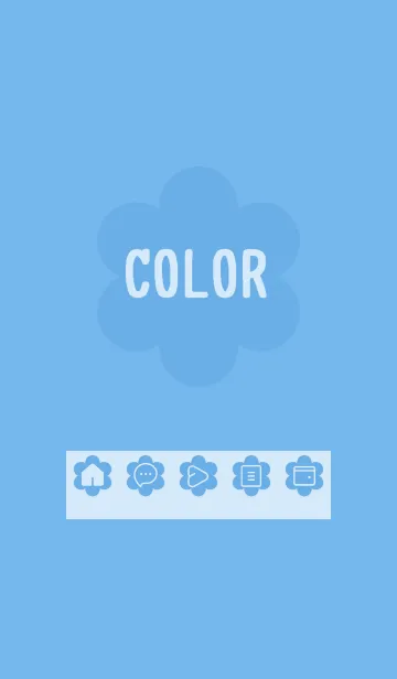 [LINE着せ替え] blue color C21の画像1