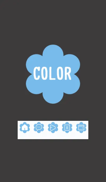 [LINE着せ替え] blue color C25の画像1