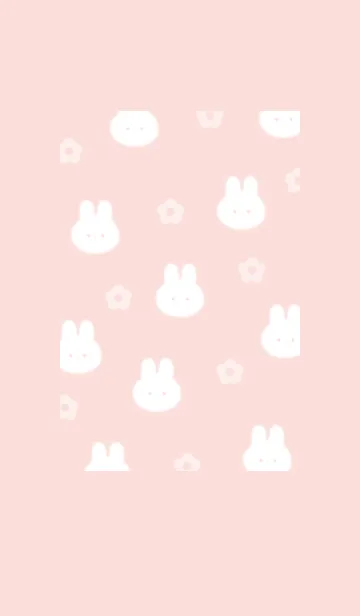 シンプルなウサギ✿ベビーピンク13_1の着せ替えメイン画像