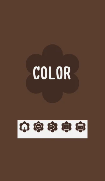 [LINE着せ替え] brown color C21の画像1