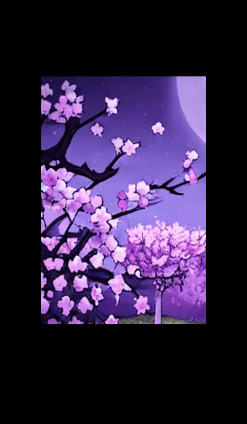 [LINE着せ替え] 月光夜桜#CaA119。の画像1
