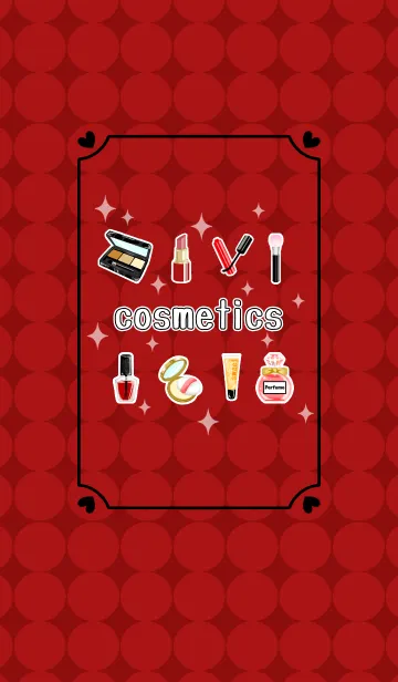 [LINE着せ替え] Cosmetics theme☆dusty red（修正版）の画像1