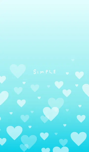 [LINE着せ替え] グラデーション ハート柄28の画像1