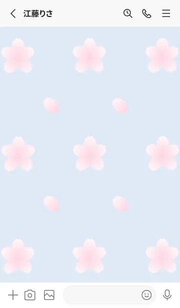 [LINE着せ替え] 桜の着せかえ/ブルーグレイの画像2