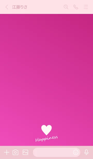 [LINE着せ替え] Small Heart *Pink Gradation 11*の画像2