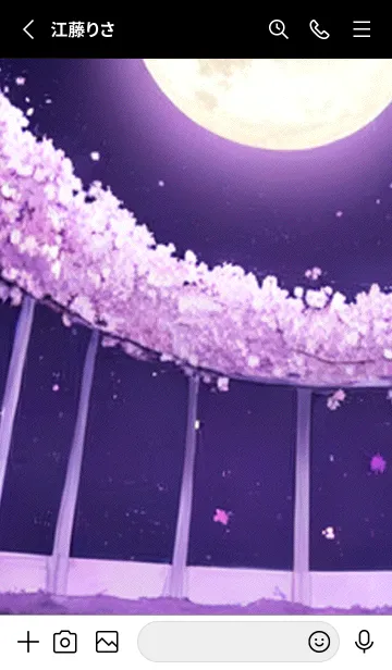 [LINE着せ替え] 月光夜桜#CaB39。の画像2