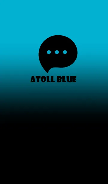 [LINE着せ替え] Black & Atoll Blue Theme V3 (JP)の画像1