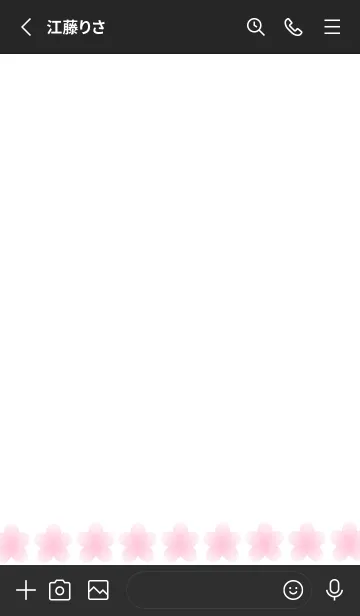 [LINE着せ替え] サクラ咲くノート/ブラックの画像2