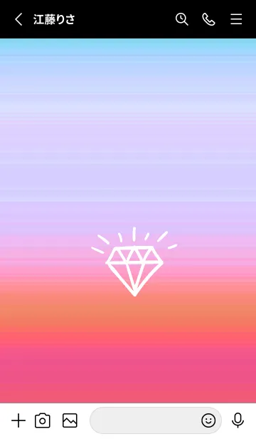 [LINE着せ替え] グラデーション ダイアモンド  221の画像2