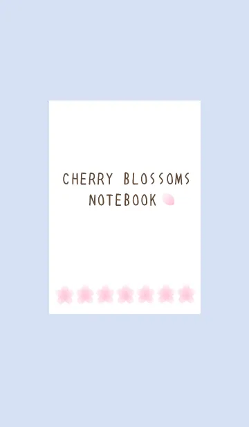 [LINE着せ替え] サクラ咲くノート/ブルーグレイの画像1