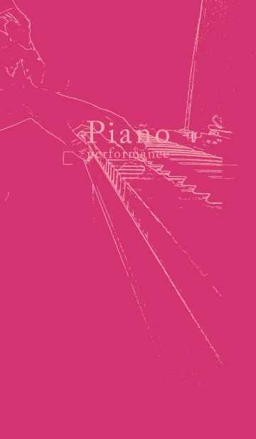 [LINE着せ替え] ピアノ演奏 紅色の画像1