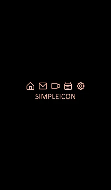 [LINE着せ替え] SIMPLE ICON -BLACK- 21の画像1