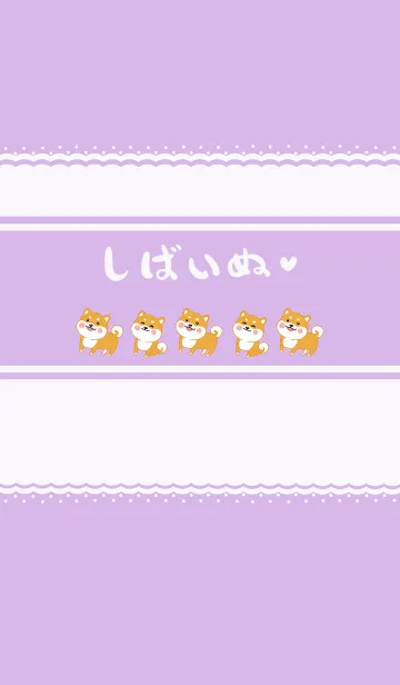 [LINE着せ替え] Shiba Inu-Purple (Pur2)の画像1