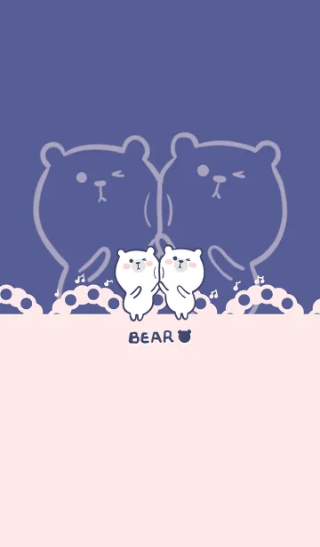 [LINE着せ替え] Dancing Bear-Blue (Re3)の画像1