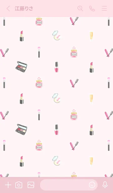 [LINE着せ替え] Cosmetics theme☆dusty pink（修正版）の画像2