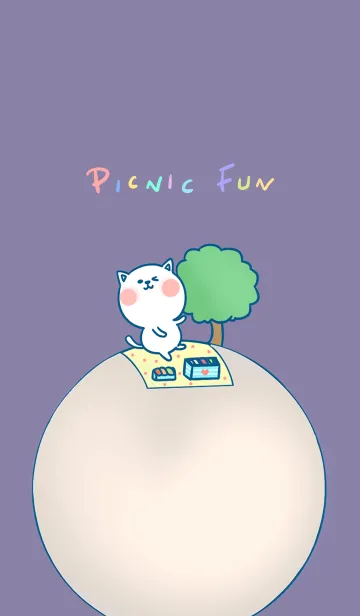 [LINE着せ替え] Picnic Fun J-Purple (Br2)の画像1
