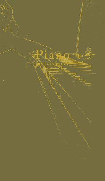 [LINE着せ替え] ピアノ演奏 海松色の画像1