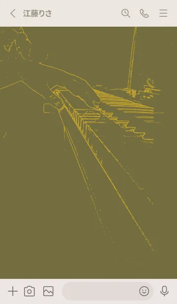 [LINE着せ替え] ピアノ演奏 海松色の画像2