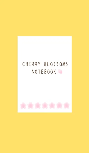 [LINE着せ替え] サクラ咲くノート/イエローの画像1