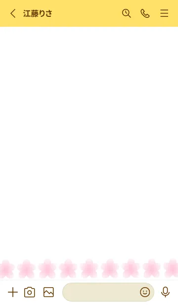 [LINE着せ替え] サクラ咲くノート/イエローの画像2