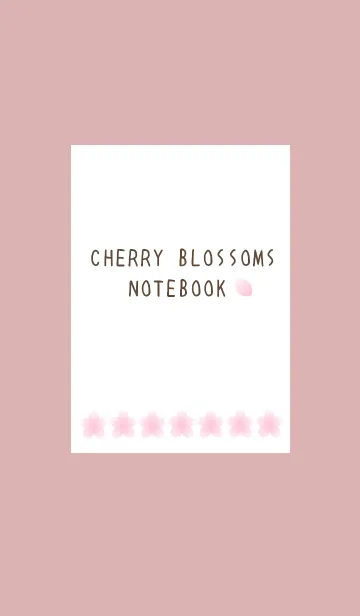 [LINE着せ替え] サクラ咲くノート/くすみピンクの画像1