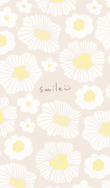 白いお花たくさん15のLINE着せ替え