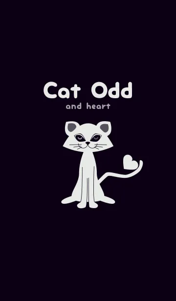 [LINE着せ替え] 猫のオッドとハート 漆黒の画像1