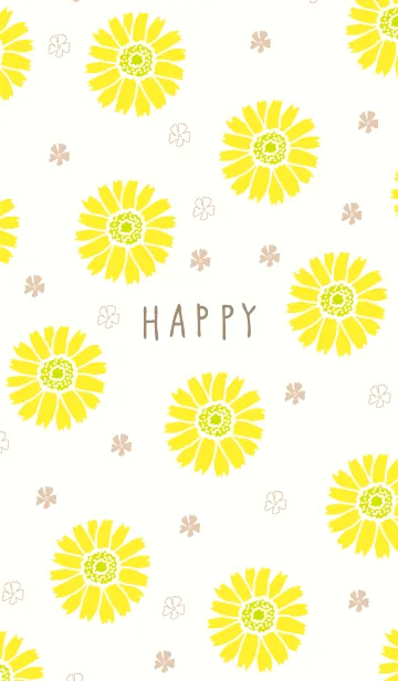 [LINE着せ替え] 黄色のガーベラと小花6の画像1