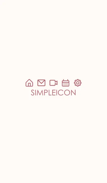 [LINE着せ替え] SIMPLE ICON -PINK BEIGE- 21の画像1