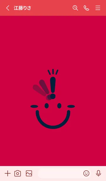 [LINE着せ替え] スマイル＆ヒラメキ ペッパーレッドの画像2