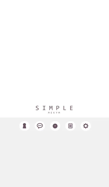 [LINE着せ替え] SIMPLE ICON-WHITE 14の画像1